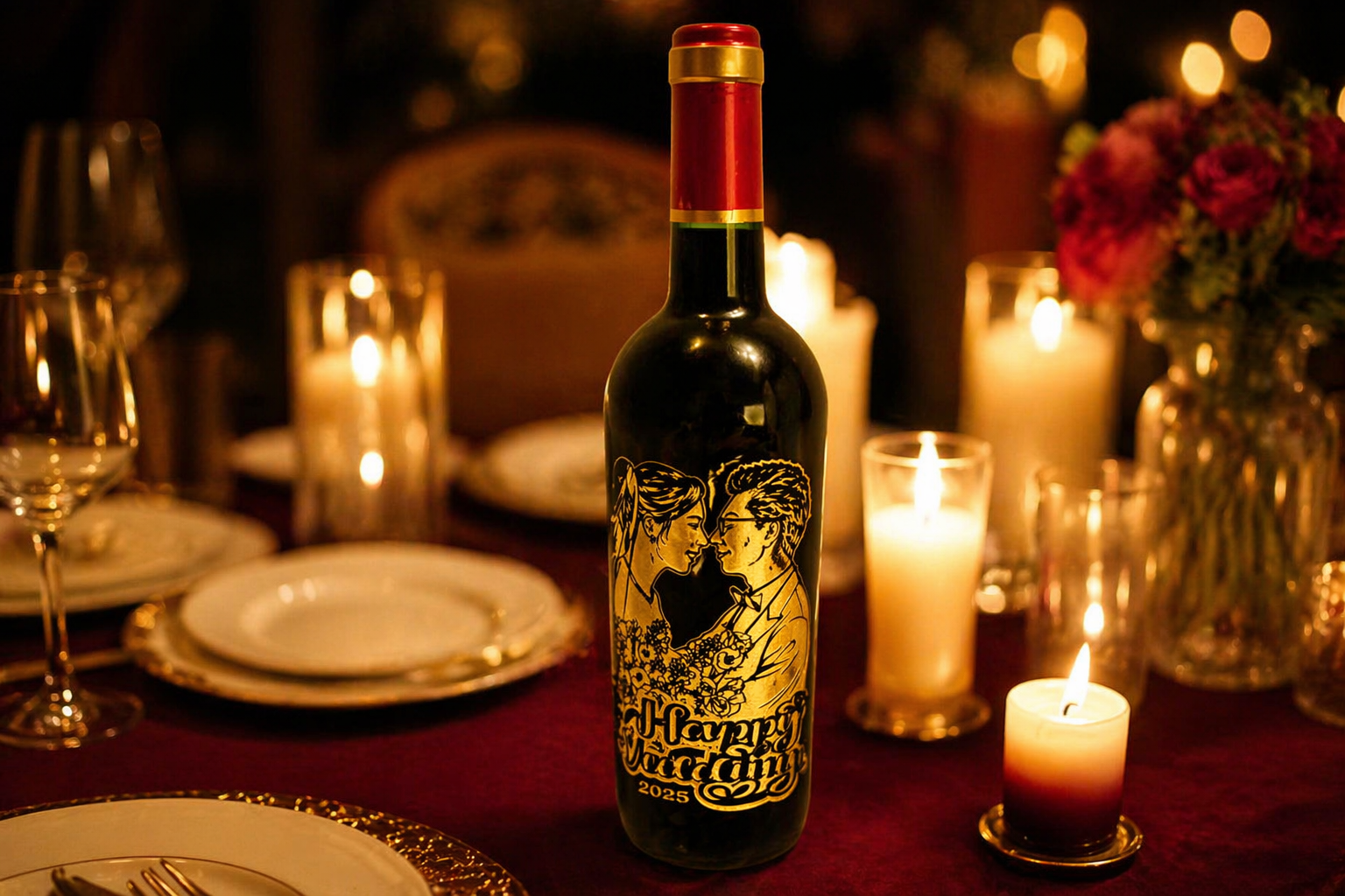 邱允文大師-結婚紀念酒鑑定級瓶雕作品